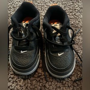 Nike Air Fore 1 - Black, Orange, And Gray
